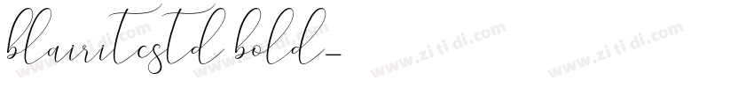 blairitcstd bold字体转换